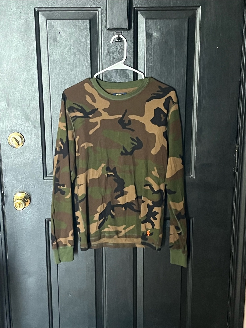 Polo by Ralph Lauren Men’s Camouflage Long-Sleeve Shirt - Green/Brown/Black